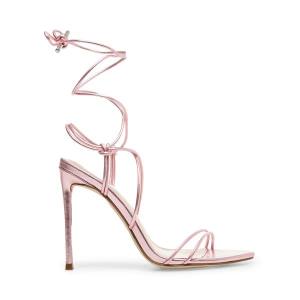 Steve Madden Badgirl Metallic Heel Høye Hæler Dame Rosa Metal | SM-975KW