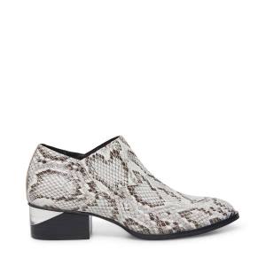 Steve Madden Barnett Snake Ankelstøvletter Dame Svarte Hvite Slangeprint | SM-310MU