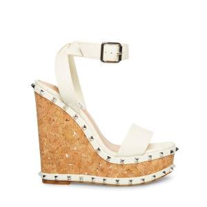 Steve Madden Behati Bone Sandaler Dame Beige | SM-378QF