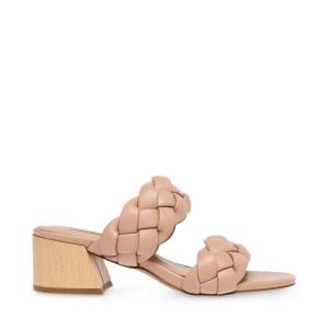 Steve Madden Beliza Tan Lær Heel Høye Hæler Dame Beige | SM-463QV