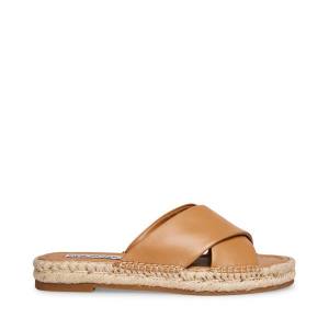 Steve Madden Brienna Tan Lær Sandaler Dame Brune | SM-538HI