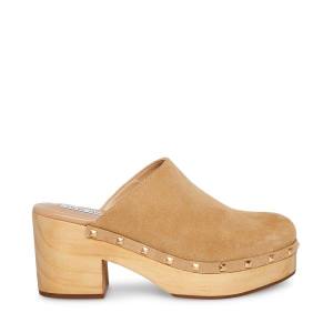 Steve Madden Bushwick Taupe Semsket Skinn Heel Høye Hæler Dame Grå Brune | SM-641AT