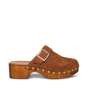 Steve Madden Dana Cognac Semsket Skinn Heel Høye Hæler Dame Brune | SM-195CX