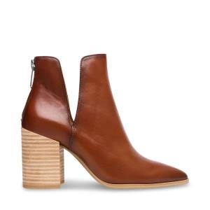 Steve Madden Darryn Cognac Lær Ankelstøvletter Dame Brune | SM-506KS