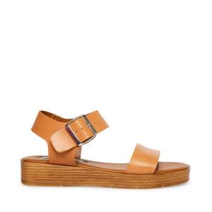 Steve Madden Destined Tan Lær Sandaler Dame Brune | SM-415GL