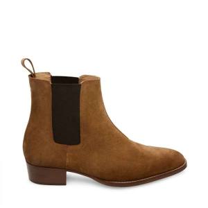 Steve Madden Dex Tan Semsket Skinn Støvler Herre Brune | SM-094TD