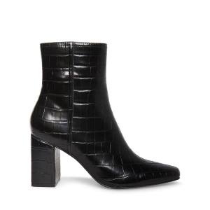 Steve Madden Divine Crocodile Ankelstøvletter Dame Svarte | SM-671BR