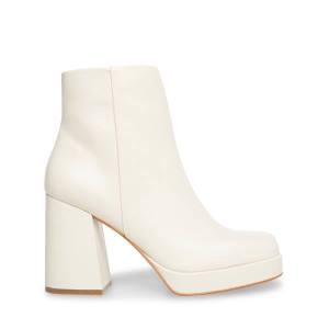 Steve Madden Edsel Bone Lær Ankelstøvletter Dame Beige | SM-985FV