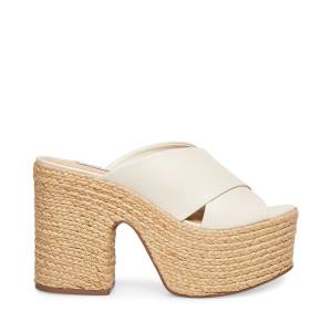 Steve Madden Elzie Heel Høye Hæler Dame Hvite | SM-023NO