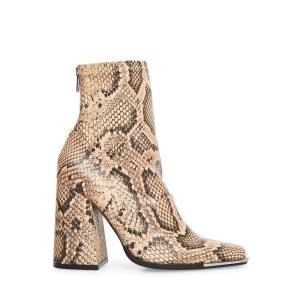 Steve Madden Excess Natural Snake Ankelstøvletter Dame Beige Slangeprint | SM-189CL