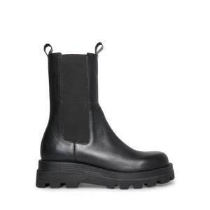 Steve Madden Explorer Lær Ankelstøvletter Dame Svarte | SM-478DH