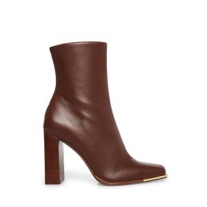 Steve Madden Falcon Lær Ankelstøvletter Dame Brune | SM-540UY