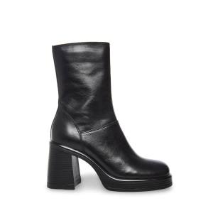 Steve Madden Fantsie Lær Ankelstøvletter Dame Svarte | SM-341FK