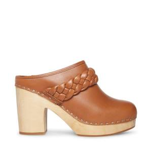 Steve Madden Highland Cognac Lær Heel Høye Hæler Dame Brune | SM-591YM