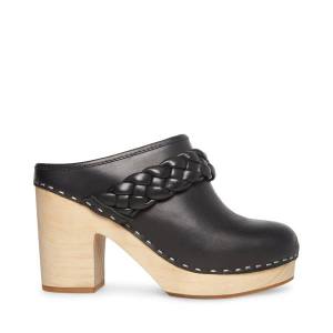 Steve Madden Highland Lær Heel Høye Hæler Dame Svarte | SM-852AU