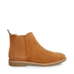 Steve Madden Highlyte Tan Semsket Skinn Støvler Herre Brune | SM-205SG