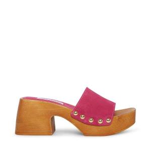 Steve Madden Izzy Semsket Skinn Sandaler Dame Rosa | SM-956KL