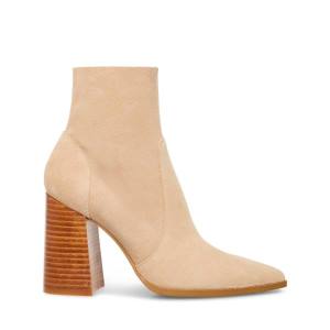 Steve Madden Julina Taupe Semsket Skinn Ankelstøvletter Dame Grå Brune | SM-321LY