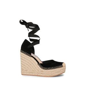 Steve Madden Lani Semsket Skinn Sandaler Dame Svarte | SM-932JL