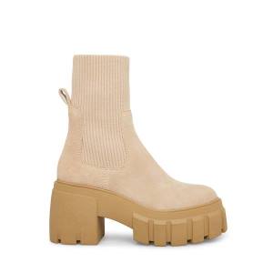 Steve Madden Limit Sand Semsket Skinn Ankelstøvletter Dame Brune | SM-910WP