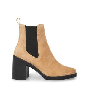 Steve Madden Match Taupe Semsket Skinn Ankelstøvletter Dame Grå Brune | SM-074CF