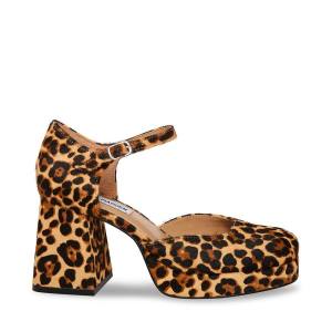 Steve Madden Mimi-l Leopard Heel Høye Hæler Dame Leopard | SM-549KV