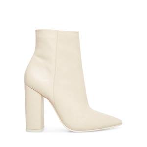 Steve Madden Noticed Bone Lær Ankelstøvletter Dame Beige | SM-692CF