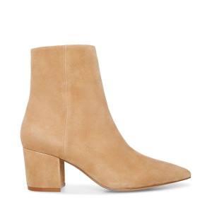 Steve Madden Ossie Tan Semsket Skinn Ankelstøvletter Dame Brune | SM-867FB