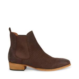 Steve Madden Paterson Semsket Skinn Støvler Herre Brune | SM-983AL