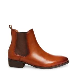 Steve Madden Paterson Tan Lær Støvler Herre Brune | SM-574PY