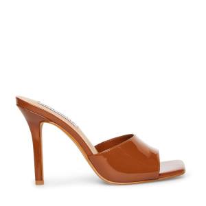 Steve Madden Signal Cognac Patent Heel Høye Hæler Dame Brune | SM-417AL