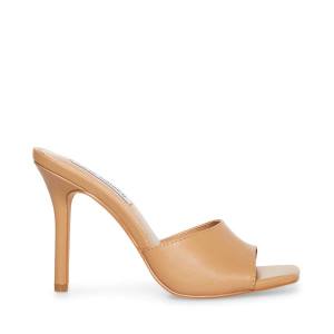 Steve Madden Signal Tan Lær Heel Høye Hæler Dame Beige | SM-924GO