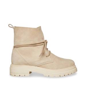 Steve Madden Tahoe Bone Semsket Skinn Ankelstøvletter Dame Beige | SM-754FI