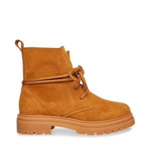 Steve Madden Tahoe Tan Semsket Skinn Ankelstøvletter Dame Brune | SM-502YT