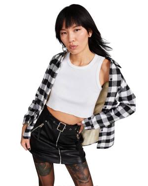 Steve Madden Teddy Forede Flannel Jakke Dame Svarte | SM-239OC