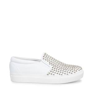 Steve Madden Torin With Studs Joggesko Dame Hvite | SM-851MS