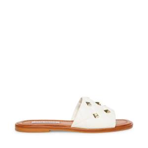 Steve Madden Trouble Lær Sandaler Dame Hvite | SM-947HC