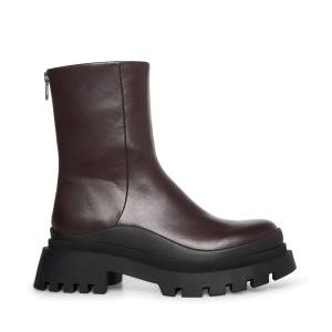 Steve Madden Turf Lær Ankelstøvletter Dame Brune | SM-198CT