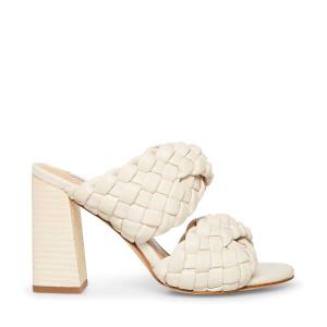 Steve Madden Twisted Bone Heel Høye Hæler Dame Beige | SM-806AG