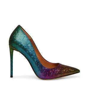 Steve Madden Vala Metallic Heel Høye Hæler Dame Metal Multicolor | SM-567IH